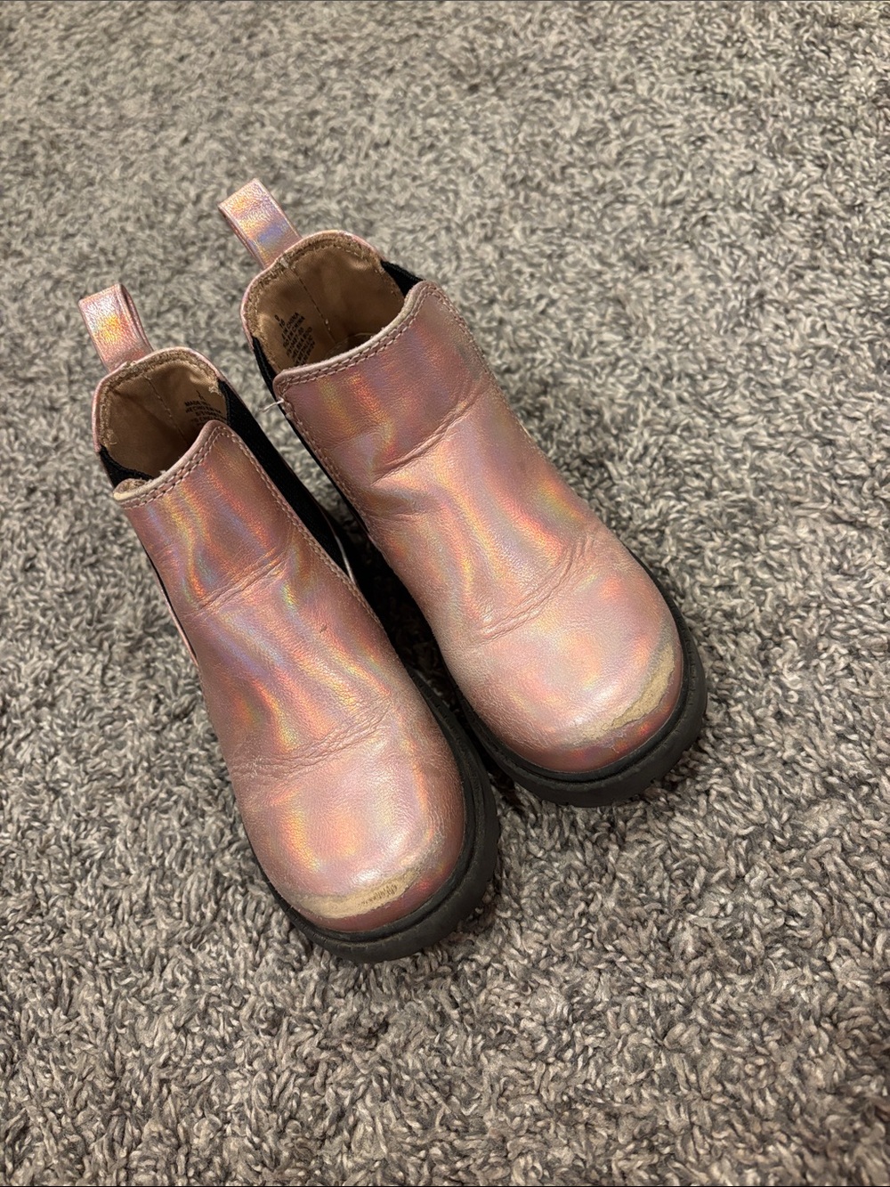 Old Navy Iridescent Pink Chelsea Boots for Kids